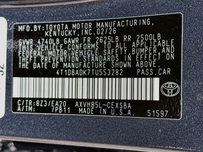 2026 Toyota Camry SE