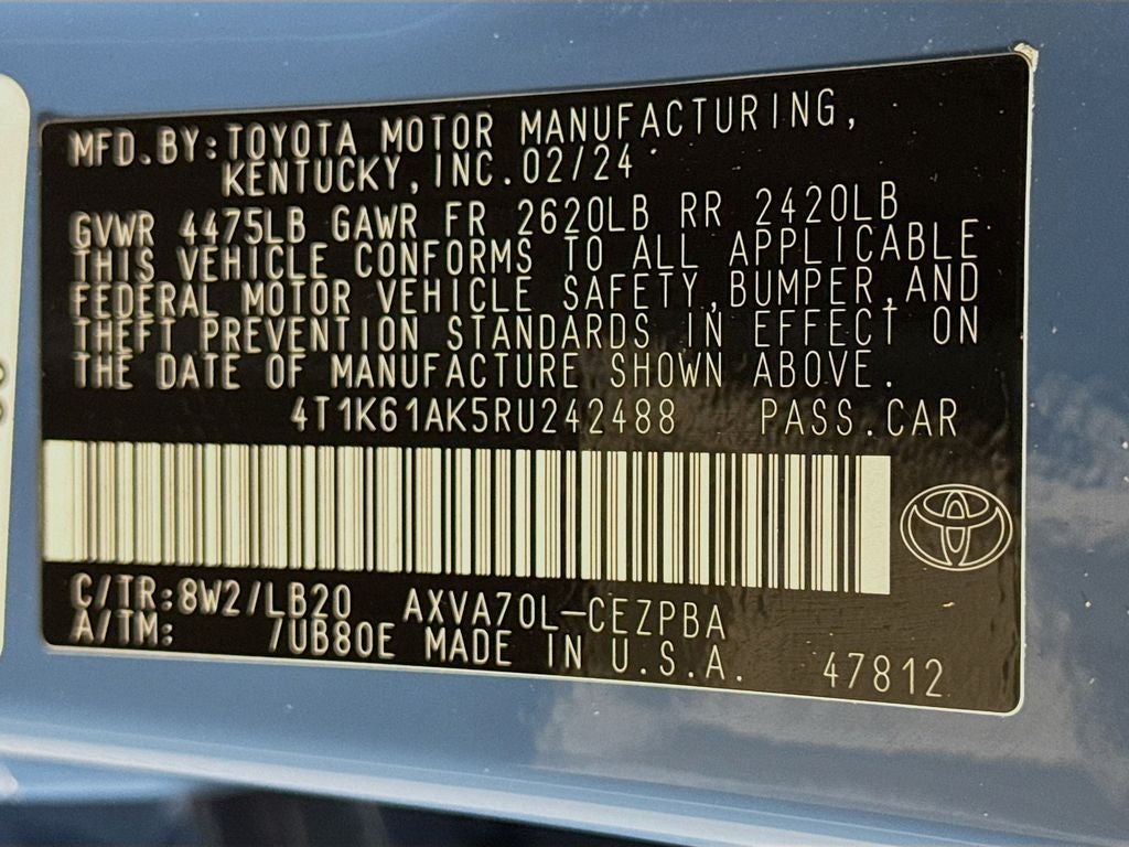 2024 Toyota Camry XSE