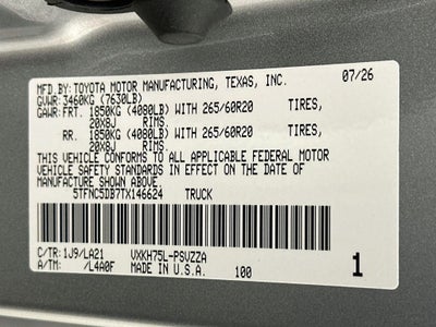 2026 Toyota Tundra Hybrid Platinum
