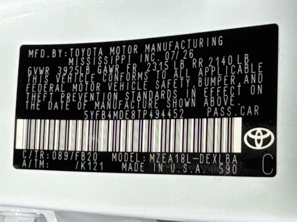 2026 Toyota Corolla LE