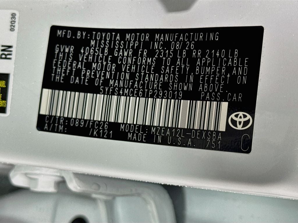 2026 Toyota Corolla SE