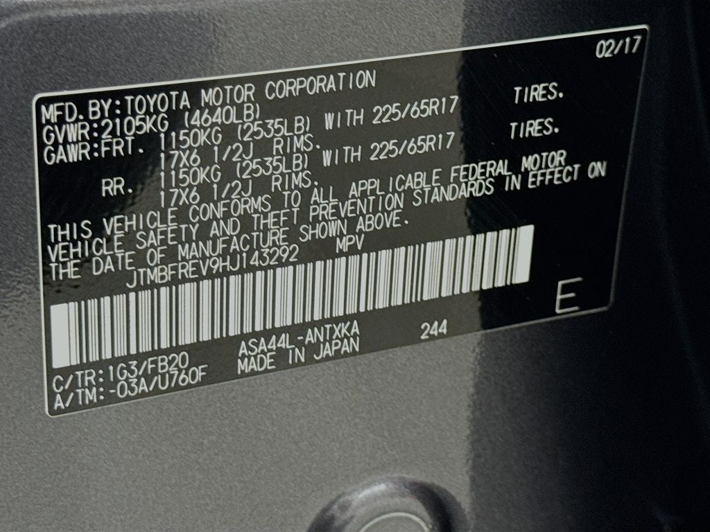 2017 Toyota RAV4 LE