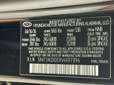 2027 Hyundai Santa Cruz SE