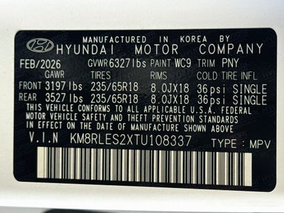 2026 Hyundai Palisade SEL 7 Passenger