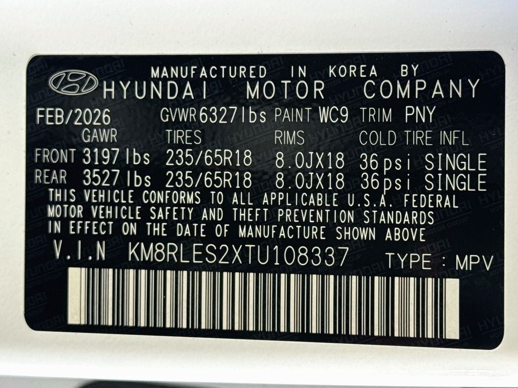 2026 Hyundai Palisade SEL 7 Passenger