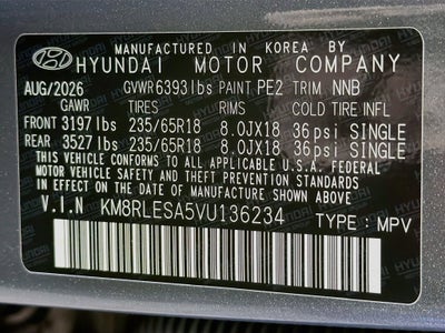 2027 Hyundai Palisade Hybrid SEL 7 Passenger