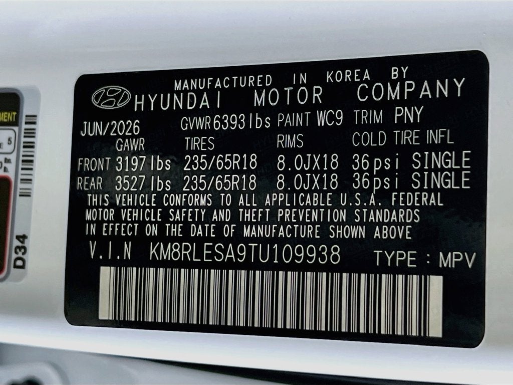 2026 Hyundai Palisade Hybrid SEL 7 Passenger