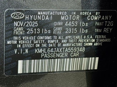 2026 Hyundai Sonata SEL Sport